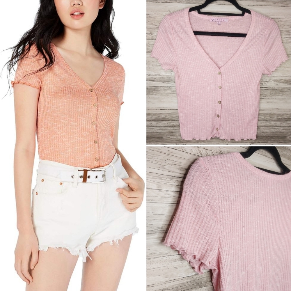 Juniors Crave Fame Pink Crop Top Size small juniors